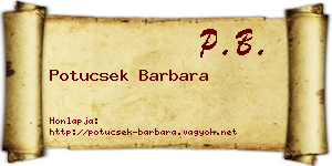 Potucsek Barbara névjegykártya