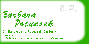 barbara potucsek business card